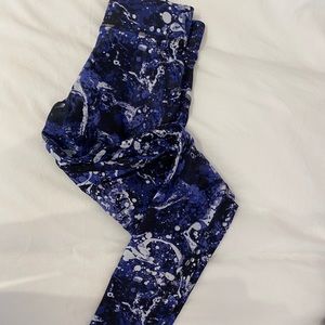 Blue Speckled Leggings